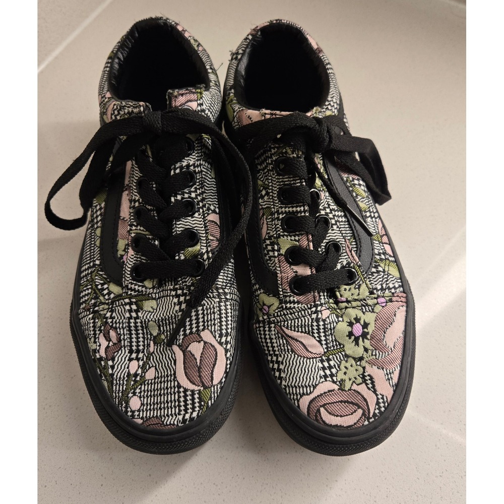 Vans Old Skool Platform Floral Houndstooth Women's‎ Shoe Size 5 Men's Size 3.5 - Picture 2 of 9